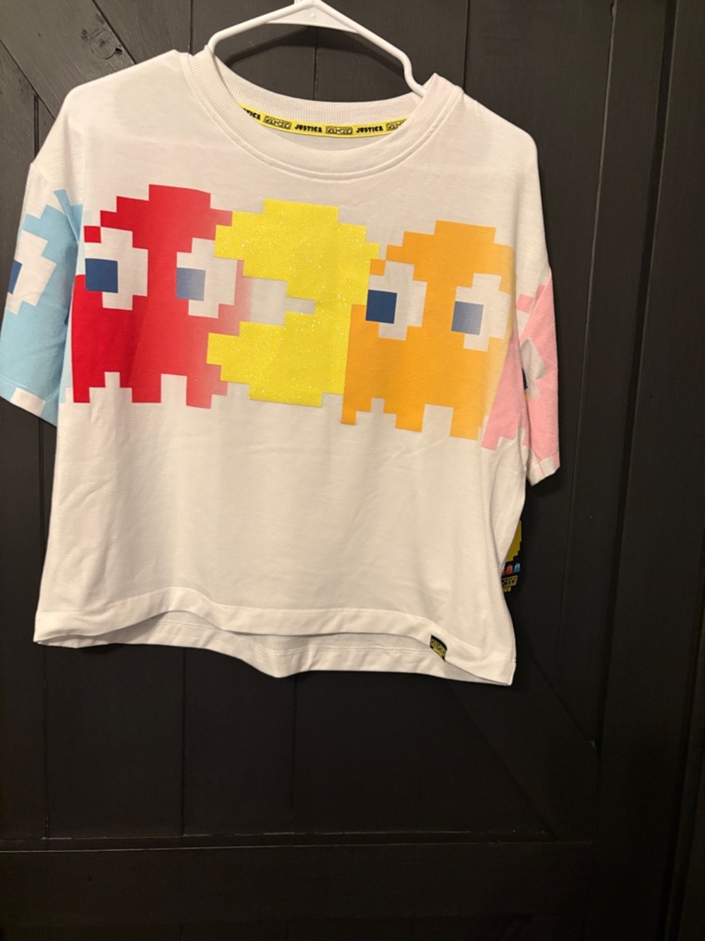 White Kids Pac-Man Ghost Graphic Tee - Unbranded